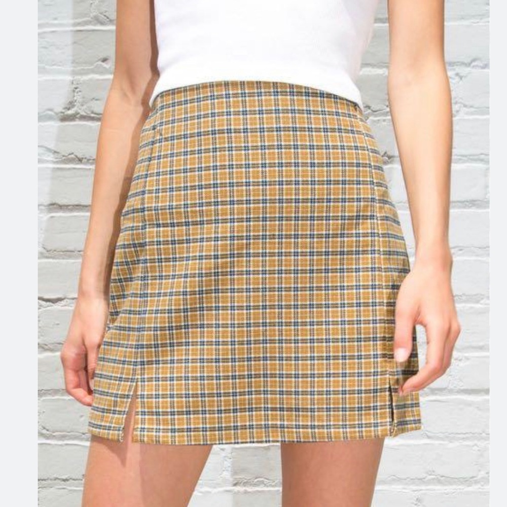 John Galt /Brandy Melville Cara Plaid Acedemia Mini Skirt